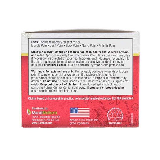 T-Relief Arnica +12 Extra Strength Pain Cream, MDN